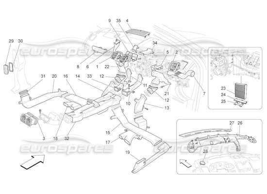 a part diagram from the Maserati Quattroporte M139 (2005-2013) parts catalogue