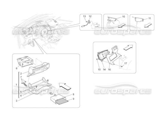 a part diagram from the Maserati Quattroporte M139 (2005-2013) parts catalogue