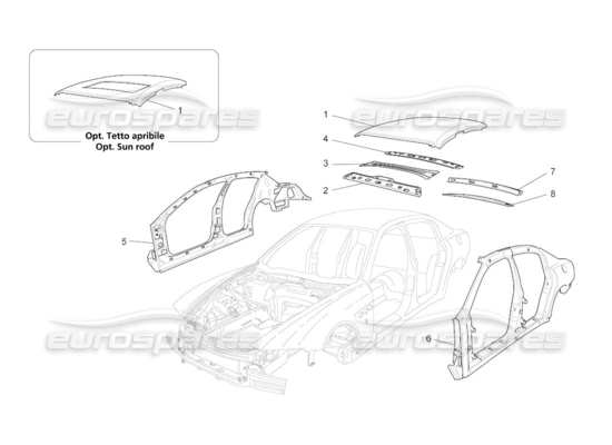 a part diagram from the Maserati Quattroporte M139 (2005-2013) parts catalogue