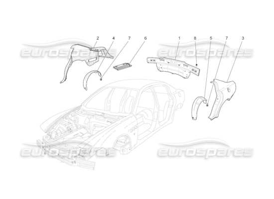 a part diagram from the Maserati Quattroporte M139 (2005-2013) parts catalogue