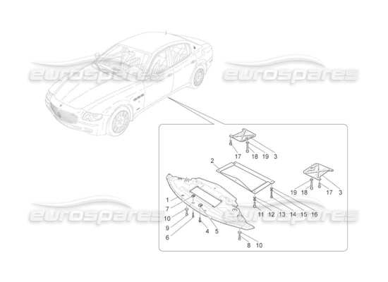 a part diagram from the Maserati QTP. (2011) 4.2 auto parts catalogue