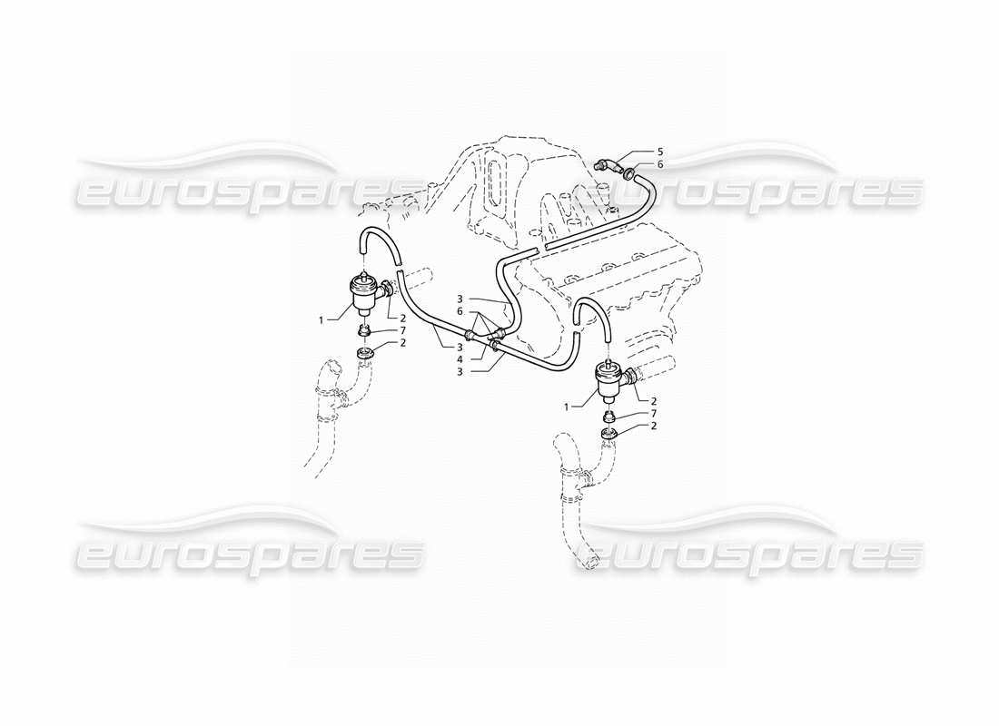 Maserati QTP V6 (1996) Pop Off Valve System Parts Diagram