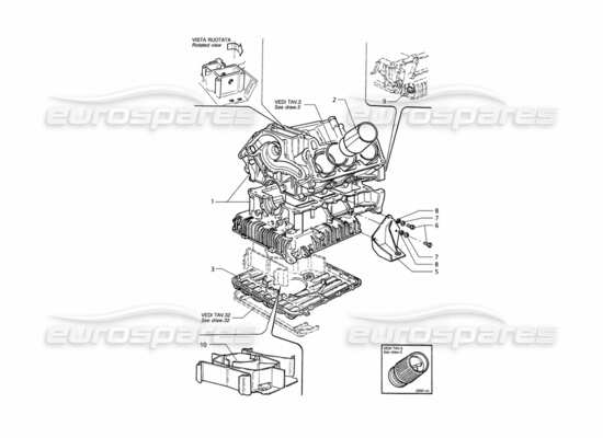 a part diagram from the Maserati Quattroporte (1996-2001) parts catalogue