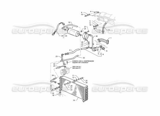 a part diagram from the Maserati Quattroporte (1996-2001) parts catalogue