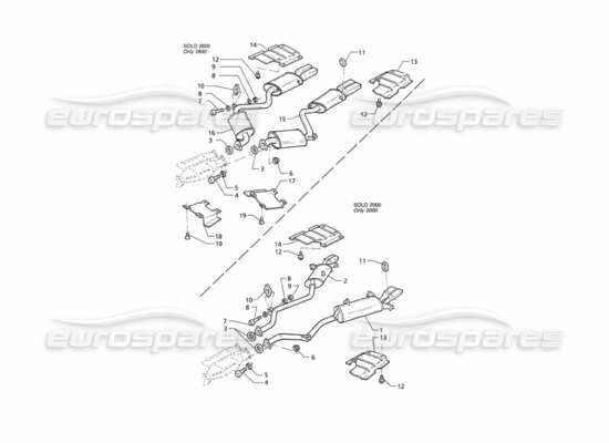 a part diagram from the Maserati Quattroporte (1996-2001) parts catalogue