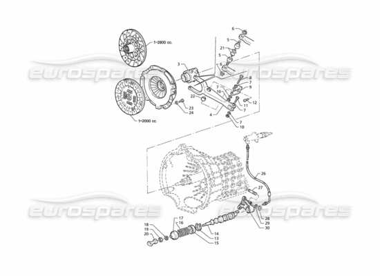 a part diagram from the Maserati Quattroporte (1996-2001) parts catalogue