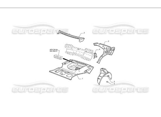 a part diagram from the Maserati Quattroporte (1996-2001) parts catalogue