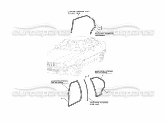 a part diagram from the Maserati Quattroporte (1996-2001) parts catalogue