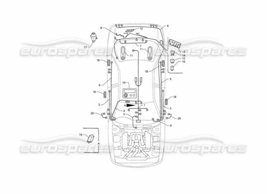 a part diagram from the Maserati QTP V6 (1996) parts catalogue