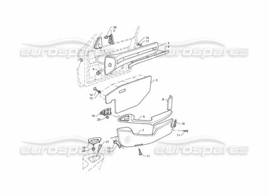 a part diagram from the Maserati Quattroporte (1996-2001) parts catalogue