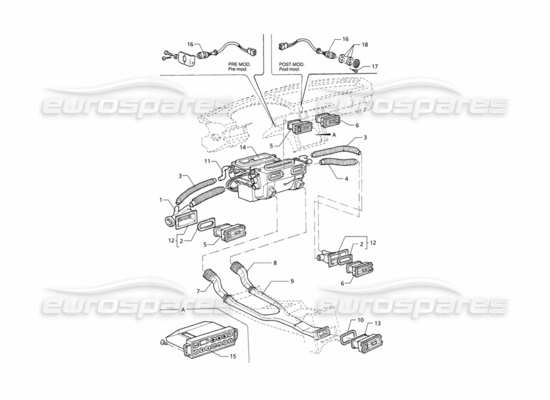 a part diagram from the Maserati Quattroporte (1996-2001) parts catalogue