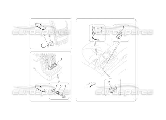 a part diagram from the Maserati Quattroporte M139 (2005-2013) parts catalogue