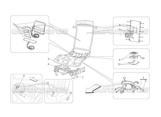 a part diagram from the Maserati QTP. (2011) 4.7 auto parts catalogue