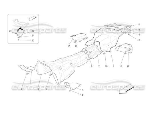 a part diagram from the Maserati QTP. (2011) 4.7 auto parts catalogue