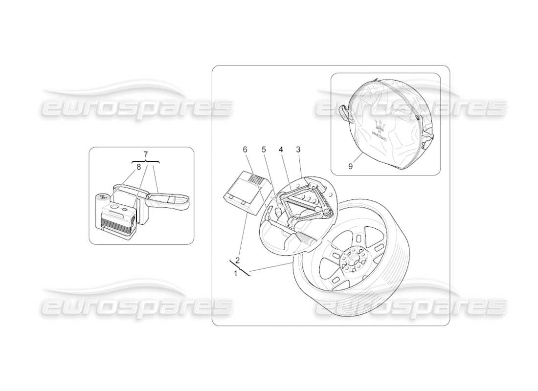 Maserati GranCabrio (2010) 4.7 Accessories Provided Parts Diagram