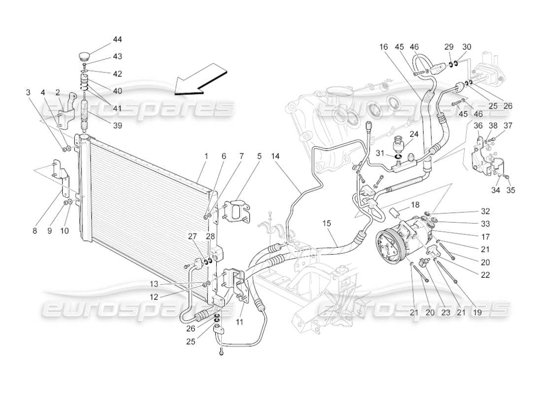 Maserati GranCabrio (2010) 4.7 A c Unit: Engine Compartment Devices Parts Diagram