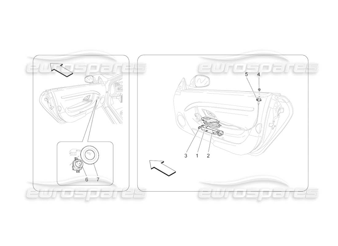 Maserati GranCabrio (2010) 4.7 door devices Parts Diagram