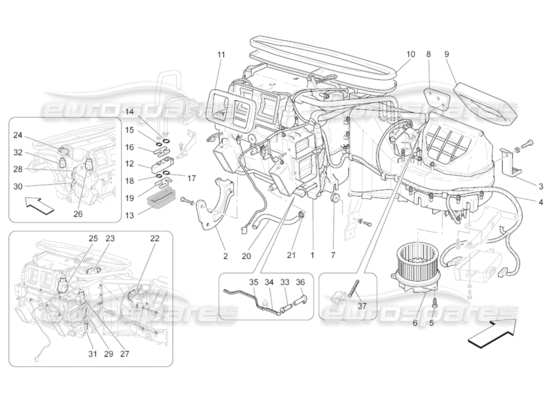 a part diagram from the Maserati GranCabrio parts catalogue