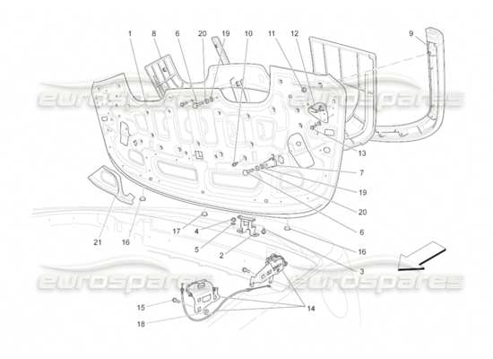 a part diagram from the Maserati GranCabrio parts catalogue