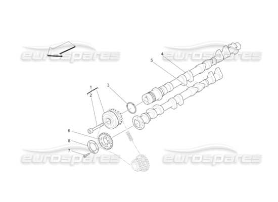 a part diagram from the Maserati GranCabrio (2011) 4.7 parts catalogue