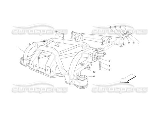 a part diagram from the Maserati GranCabrio parts catalogue