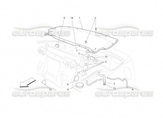 a part diagram from the Maserati GranCabrio parts catalogue