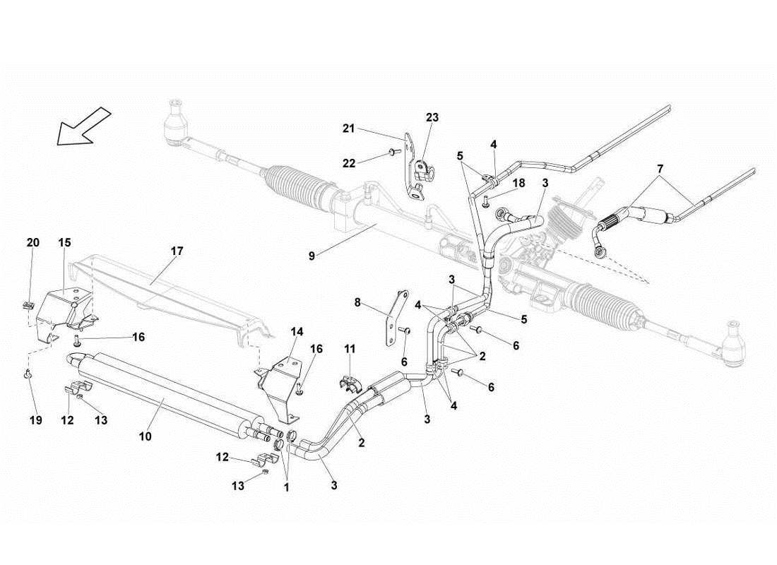 Lamborghini Gallardo LP560-4s update OIL COOLER Parts Diagram