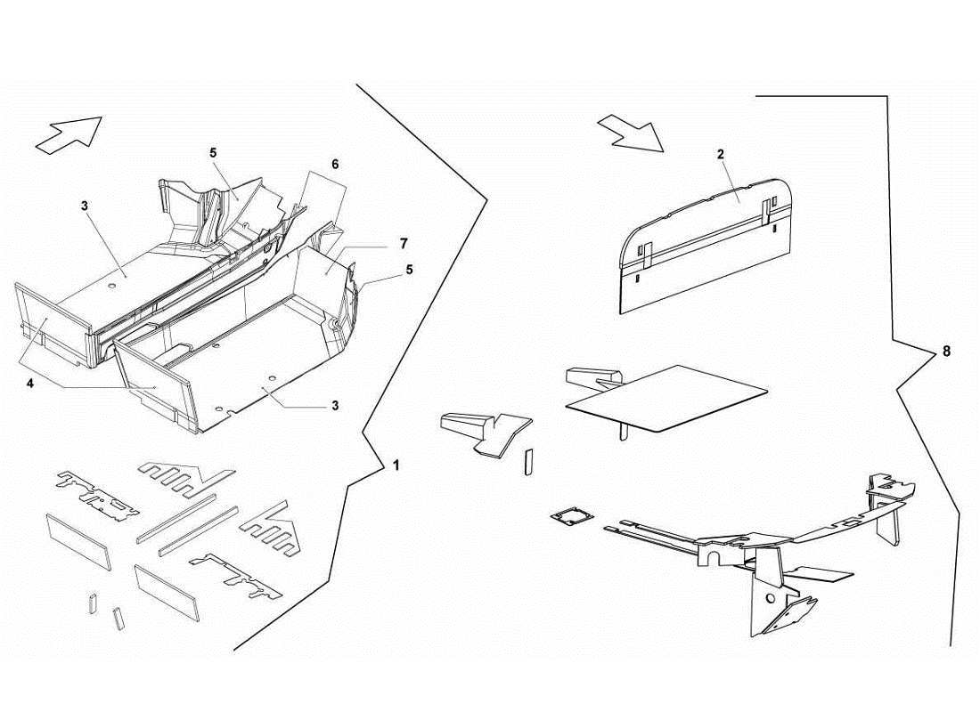 Lamborghini Gallardo LP560-4s update Insulations And Soundproofing Part Diagram