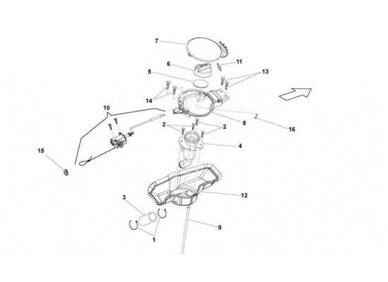 a part diagram from the Lamborghini Gallardo LP560-4s update parts catalogue