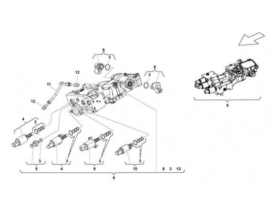 a part diagram from the Lamborghini Gallardo parts catalogue