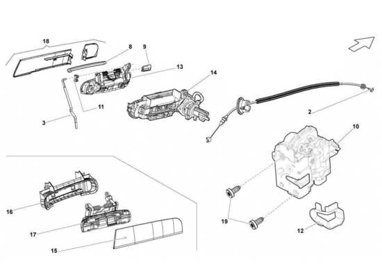 a part diagram from the Lamborghini Gallardo LP560-4s update parts catalogue