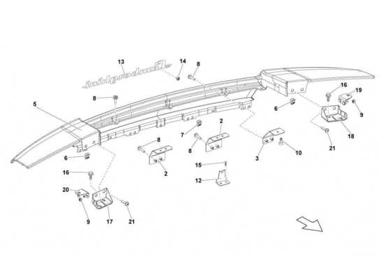 a part diagram from the Lamborghini Gallardo parts catalogue