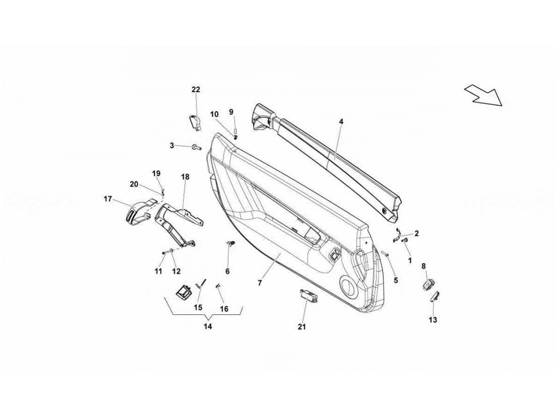 Lamborghini Gallardo LP570-4s Perform Doors Parts Diagram