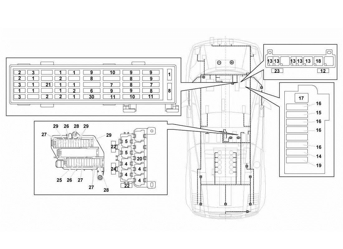 Lamborghini Gallardo LP570-4s Perform electrical system Parts Diagram