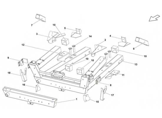 a part diagram from the Lamborghini Gallardo LP570-4s Perform parts catalogue