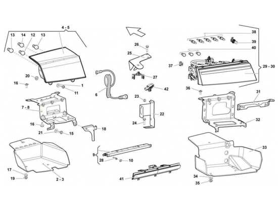 a part diagram from the Lamborghini Gallardo parts catalogue