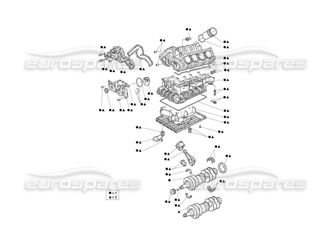 Maserati QTP V8 Evoluzione partial engine Part Diagram