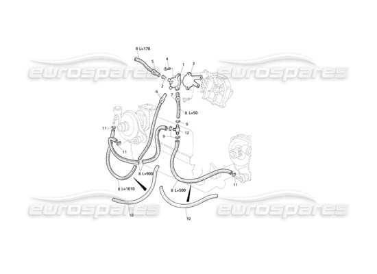 a part diagram from the Maserati Quattroporte (1996-2001) parts catalogue