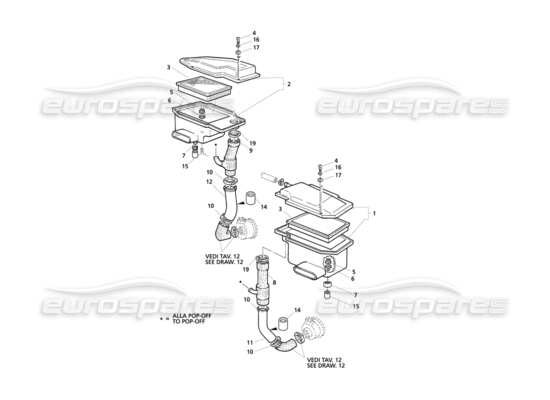 a part diagram from the Maserati Quattroporte (1996-2001) parts catalogue