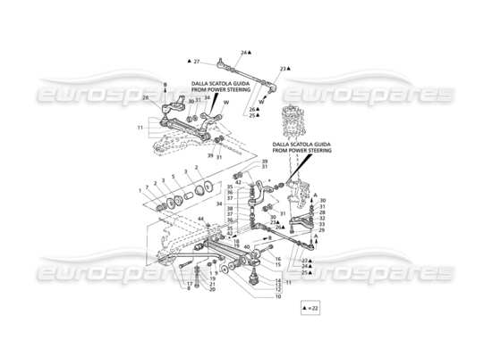 a part diagram from the Maserati Quattroporte (1996-2001) parts catalogue