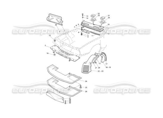 a part diagram from the Maserati Quattroporte (1996-2001) parts catalogue