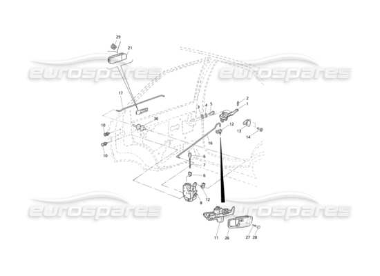 a part diagram from the Maserati QTP V8 Evoluzione parts catalogue