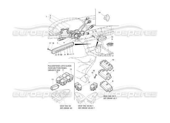 a part diagram from the Maserati Quattroporte (1996-2001) parts catalogue