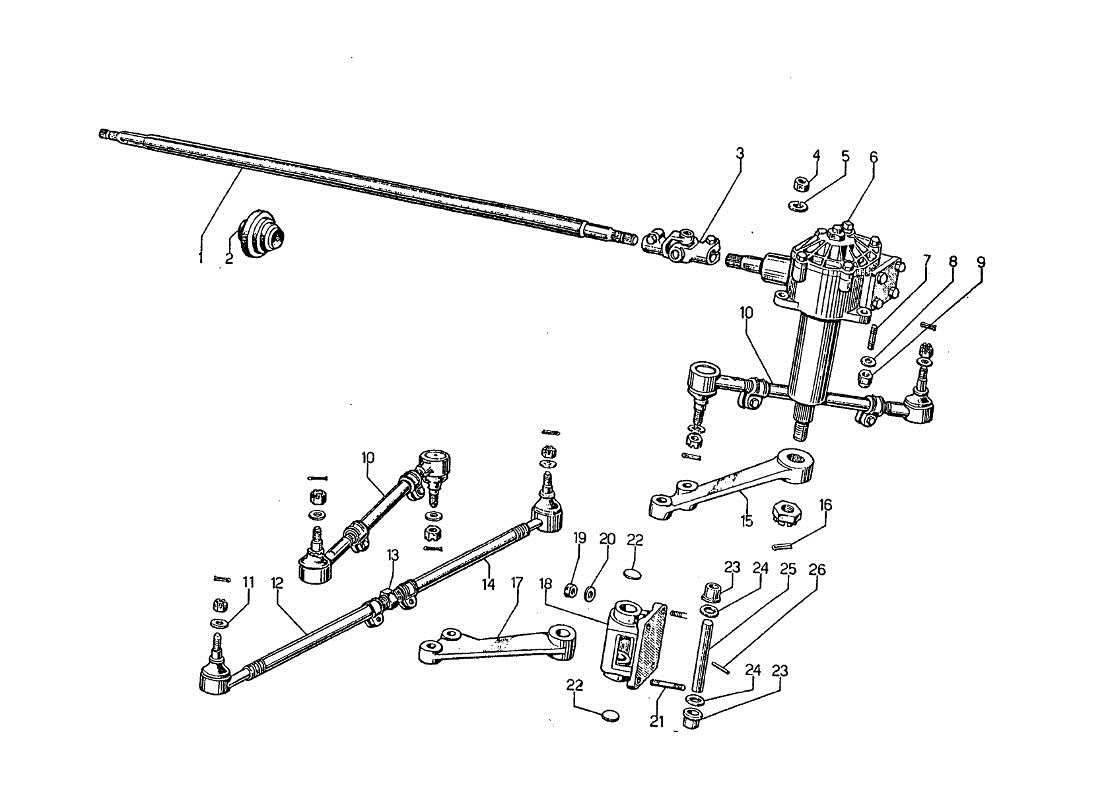 Lamborghini Jarama Steering Part Diagram