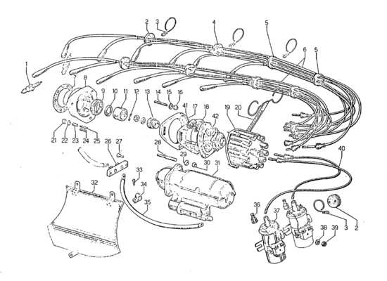 a part diagram from the Lamborghini Jarama parts catalogue