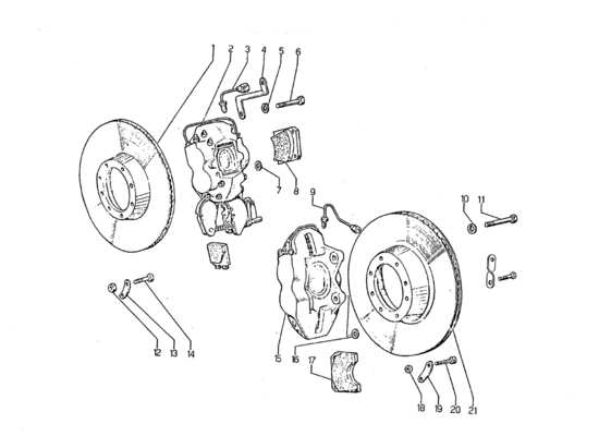 a part diagram from the Lamborghini Jarama parts catalogue