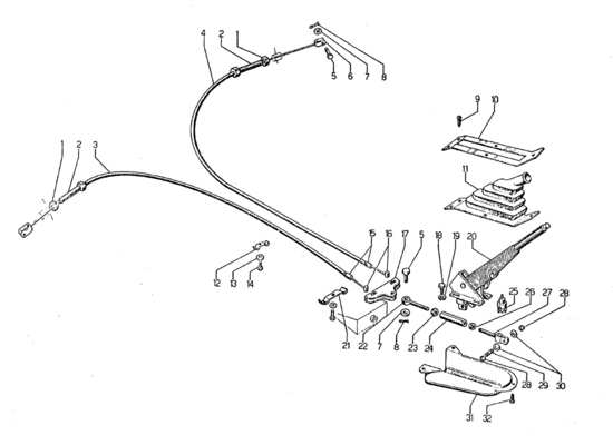 a part diagram from the Lamborghini Jarama parts catalogue