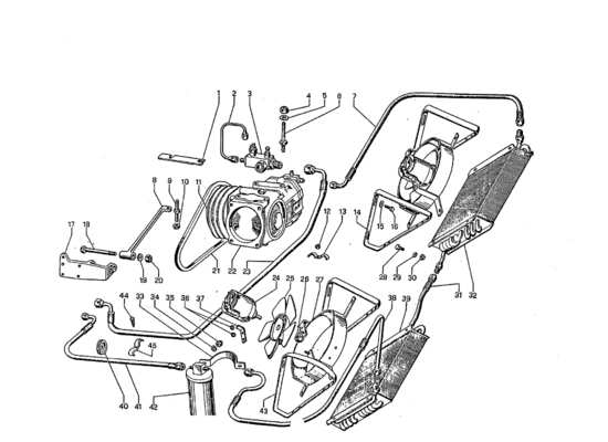 a part diagram from the Lamborghini Jarama parts catalogue