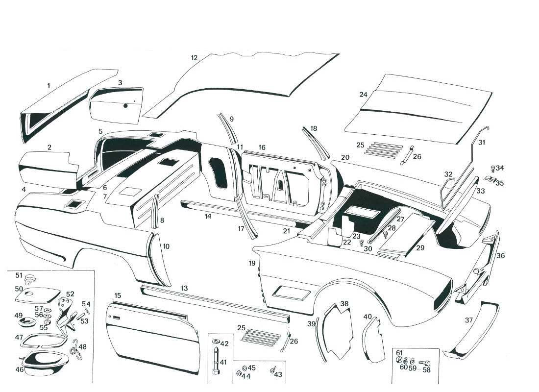 Maserati Mexico Body Shell Part Diagram
