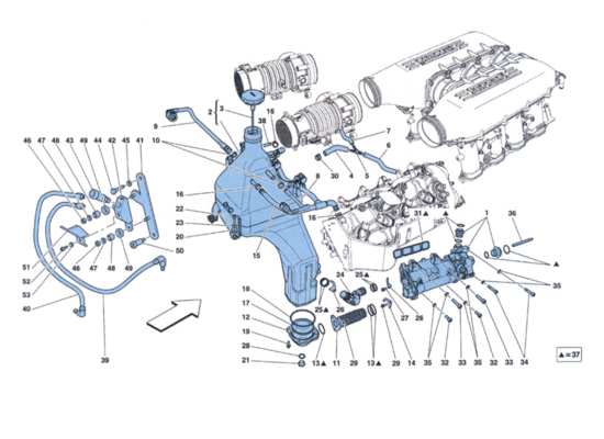 a part diagram from the Ferrari 458 parts catalogue